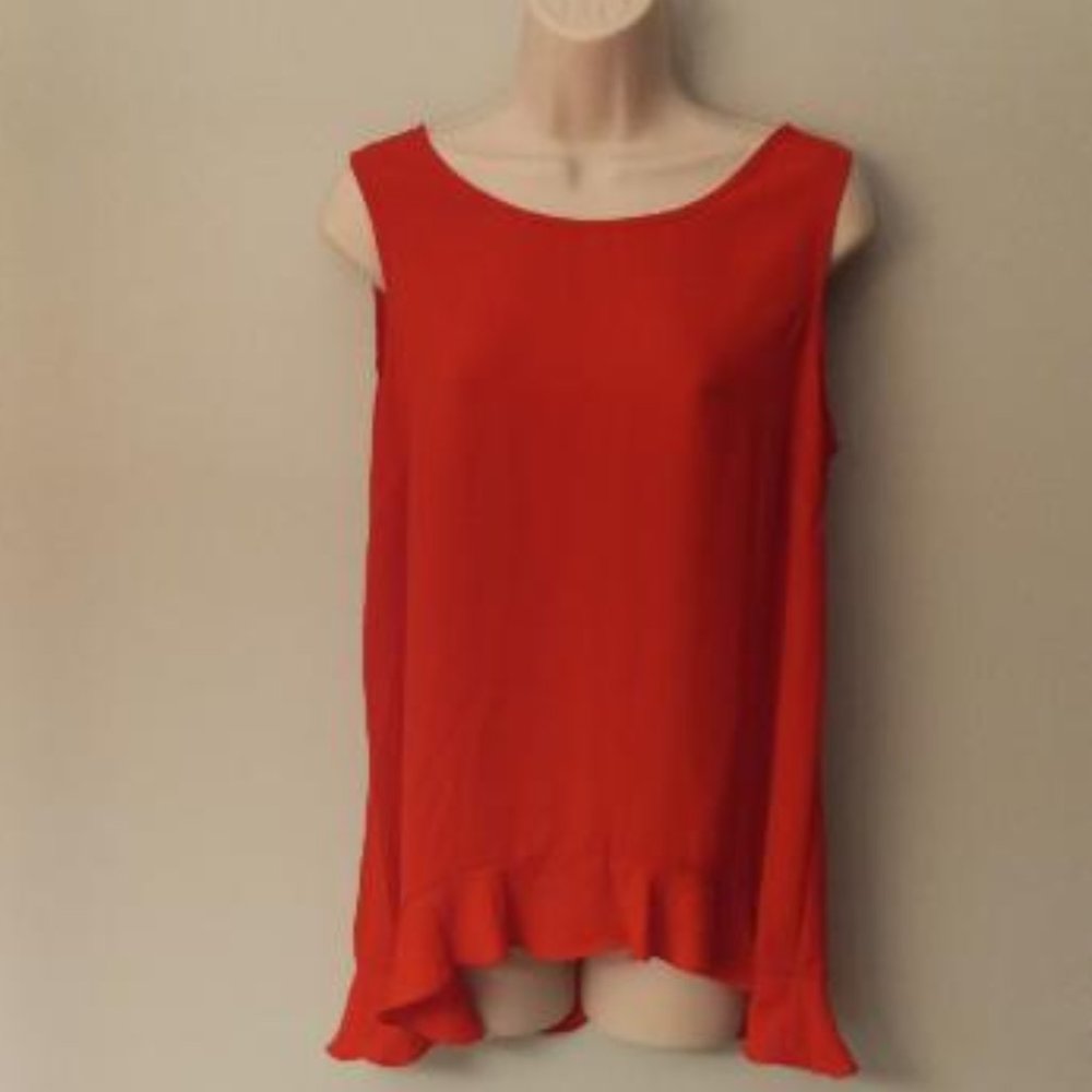 Signature Collection Ruffle Tank Top, Size XS